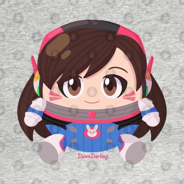 Round D.va - OW by DawnDarling